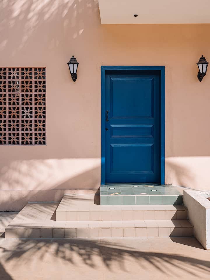 Entrance door to the villa