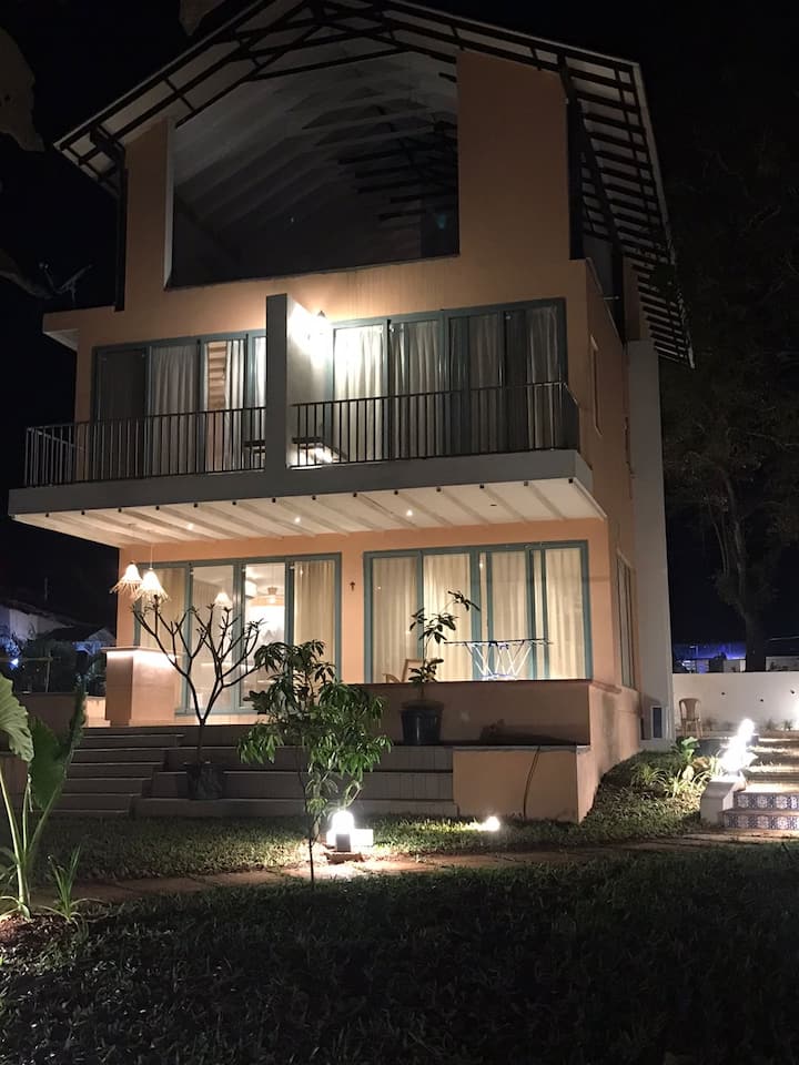 Villa at night