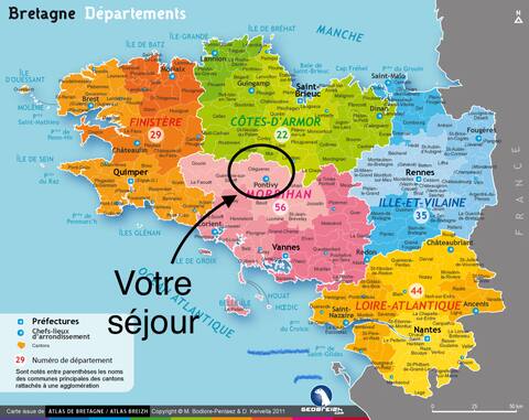 Central Bretagne (Morbihan)  House 4-5 people