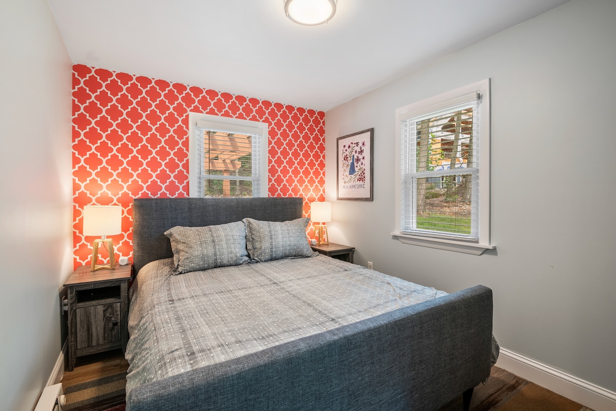 Bedroom #1 - Queen bed. Baseboard heater works if you get chilly.