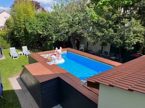 VILLA/Disney-Paris-6Chambres-6 SDB-Piscine-CLIM-AC