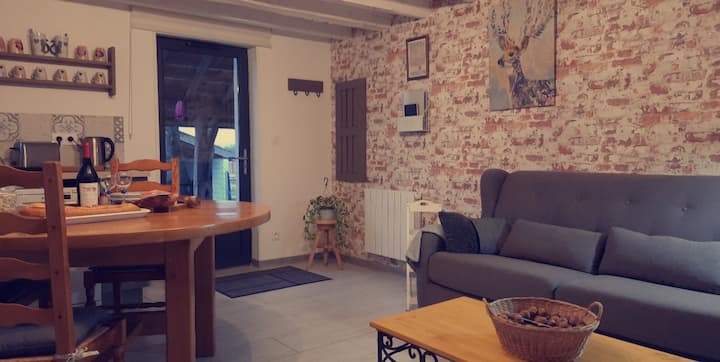 Vue de l'entrée du gîte.