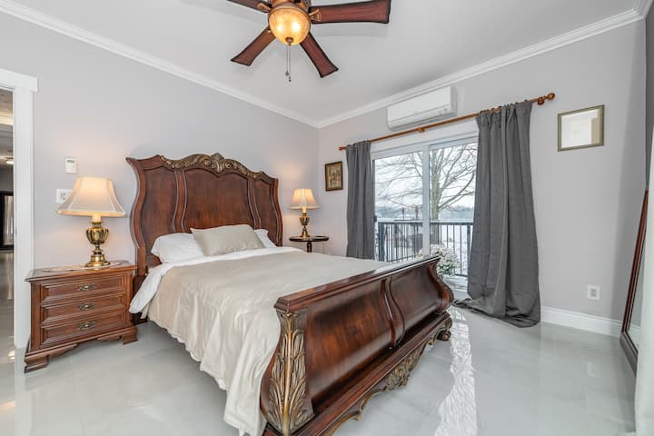 View of the waterfront and access to the balcony