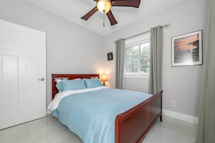 Featuring a 14-inch premium foam mattress, extra sheets and blankets for a restful night. 