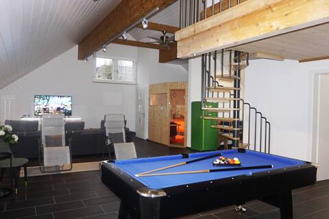 Loft in nature with garden access and sauna