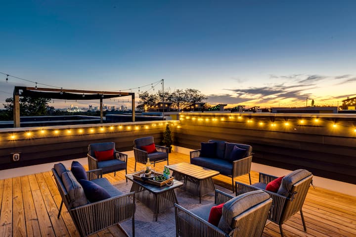 Music City Harmony - Beautiful Home - Lux Rooftop - Nashville, TN