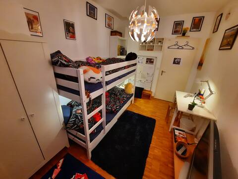 "I love Paris" Room, GVA airport area, with cats