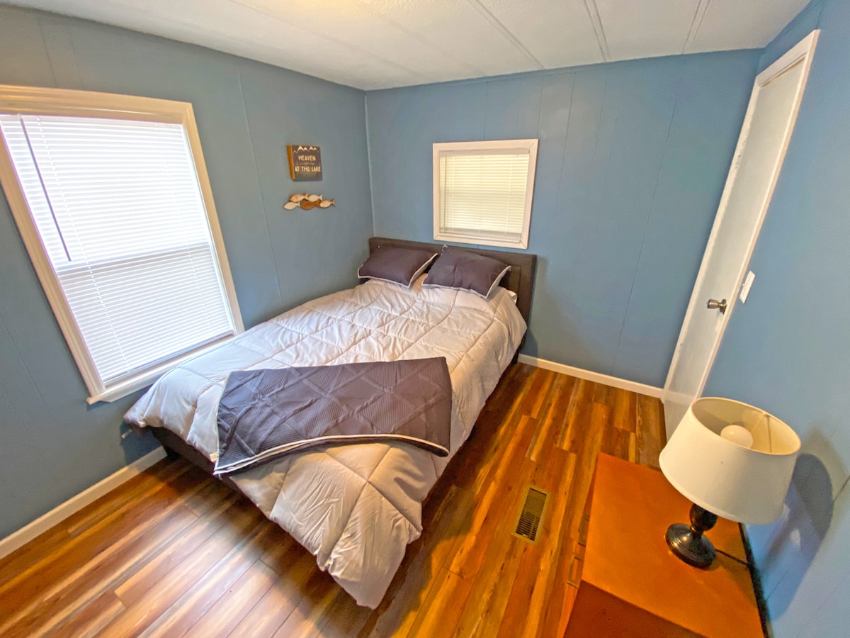 BEDROOM (1) - Queen size Nectar mattress, plus plenty of storage in the closet for bags, and clothes.
USB chargers are on the back of the nightstand.