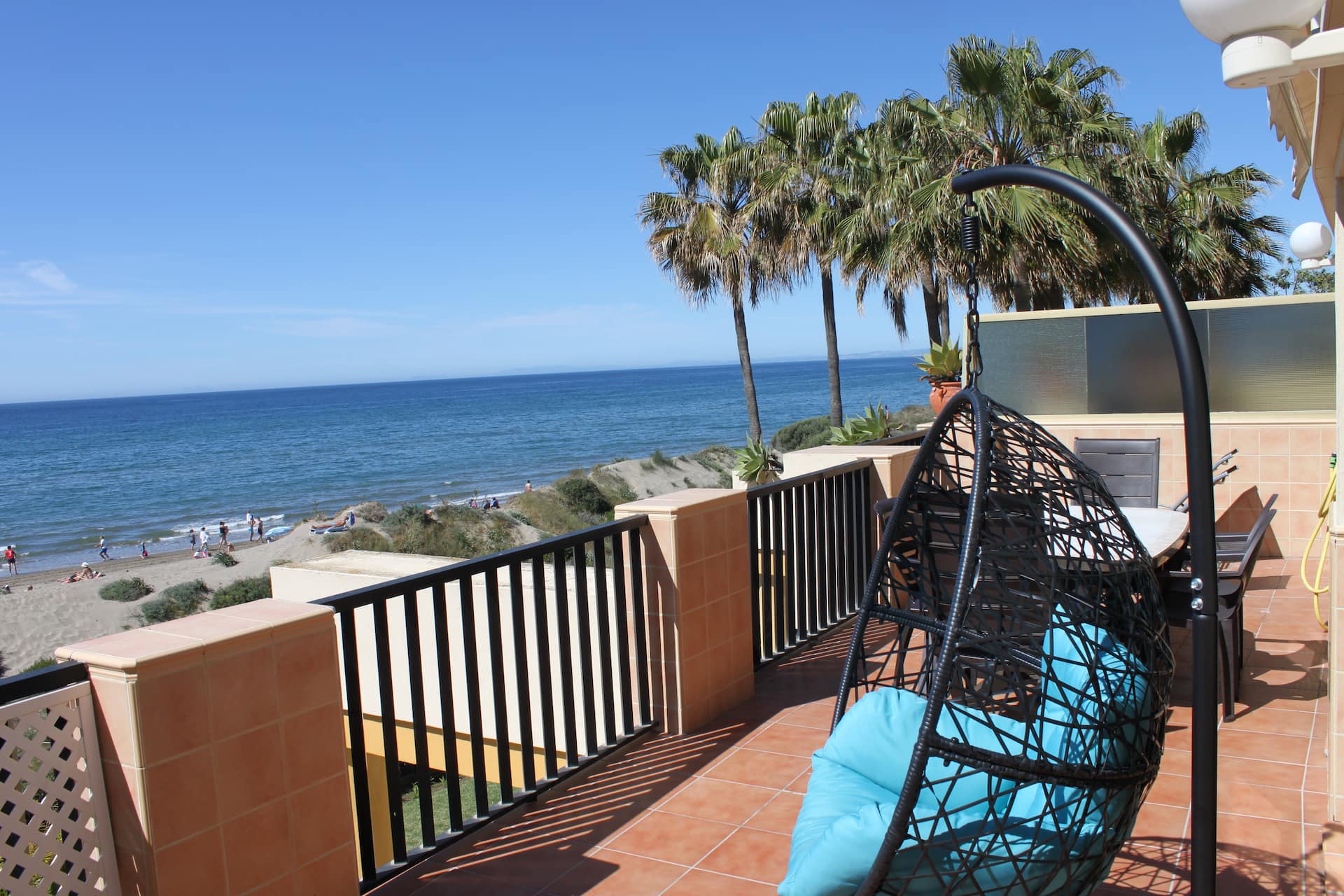 Terrace on Marbella's best beach