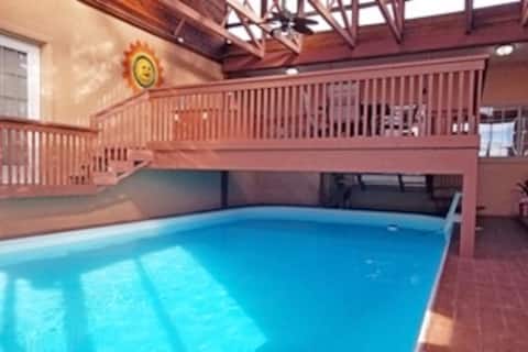 Indoor Pool with Views and Stunning Hacienda