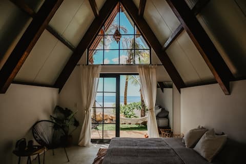 Oceanfront Luxe Aframe Casita