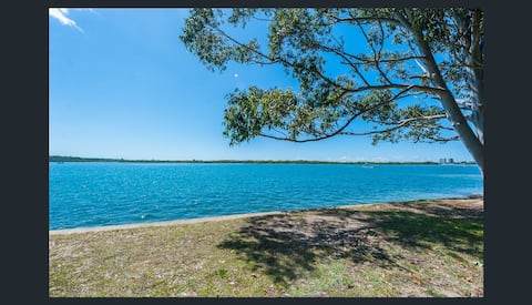 quiet ground floor riverfront apartment with views