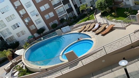 Modern 3hab apartment, 2 bathrooms, shared pool