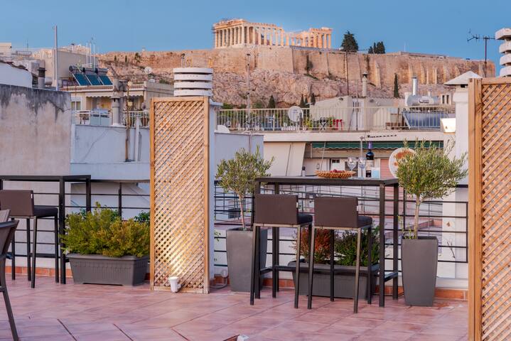 Amazing 150m² Apt- Roof garden view to Acropolis