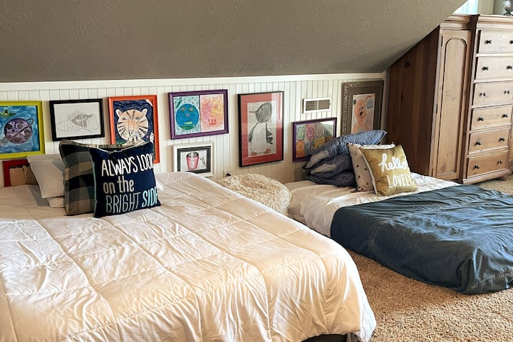 Some of the beds upstairs