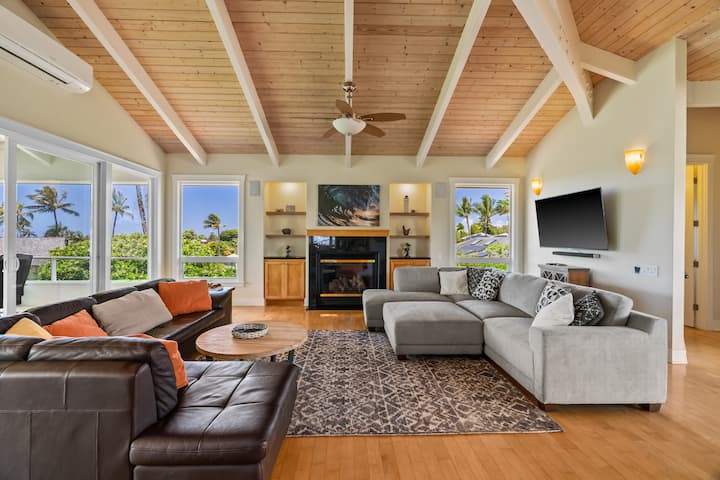 Sunset Palms! Pool, Tennis, A/c, Mins To Beach - Princeville, HI