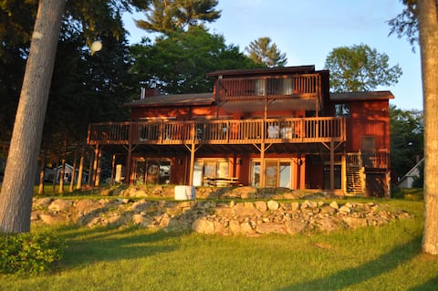 Enjoy a gorgeous sunset steps away from Great Pond