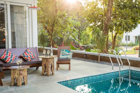 Luxury 4BHK Villa w Pvt Pool nr Goa Airport