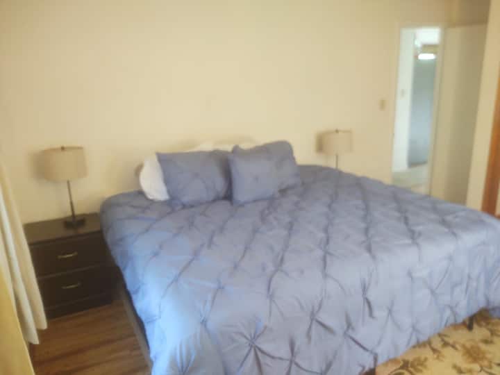 מיטת קינג סייז בחדר השינה הראשי