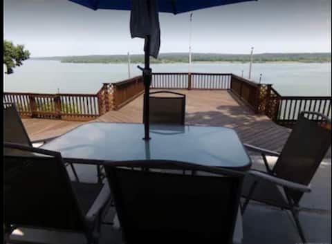 Lakeview with huge deck and a Hot Tub.