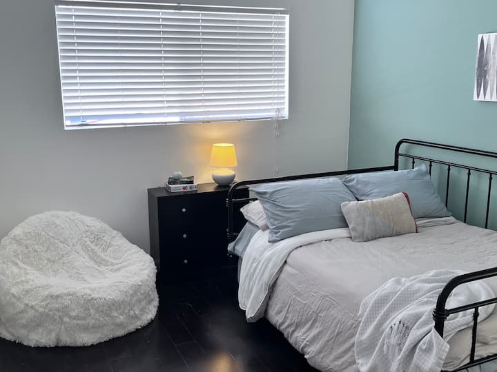 Bedroom three.   Sleeps three comfortably.  Keeping with San Diego vibes includes a "beach-side theme".  Kids and teens are sure to love, although comfy enough for adults!