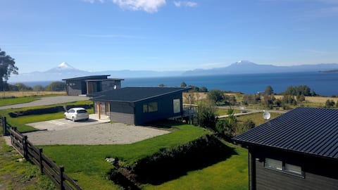 Popular Airbnb listing: Cabin "Osorno" Panoramic view of the lake and volcanoes in Frutillar
