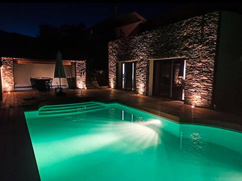 Modern private pool villa