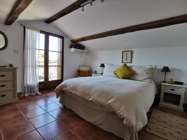 Bedroom 2  - with doors to the balcony.