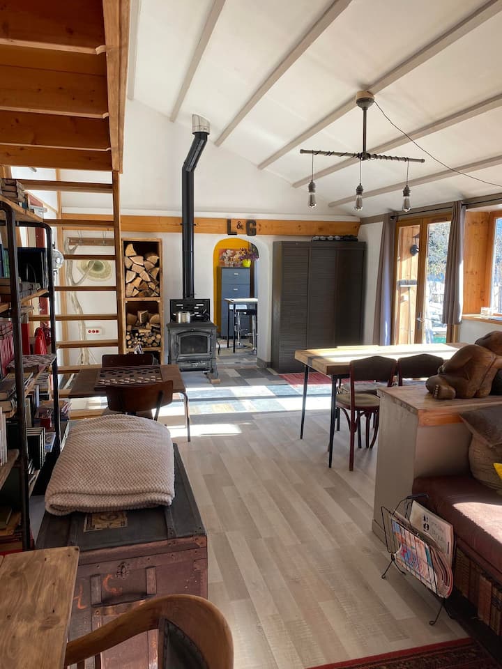 Голяма, много светла и топла стая. Много книги и игри
