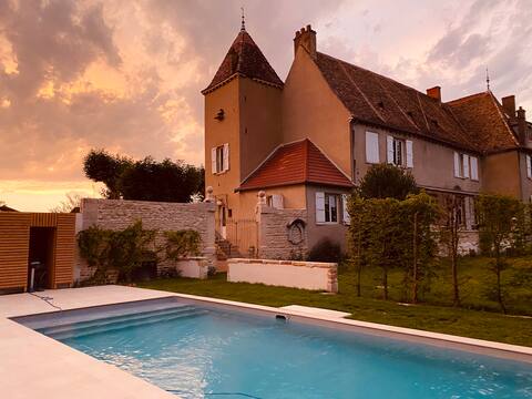 Winemaker's Lodge Château Bourgogne Piscine Parc