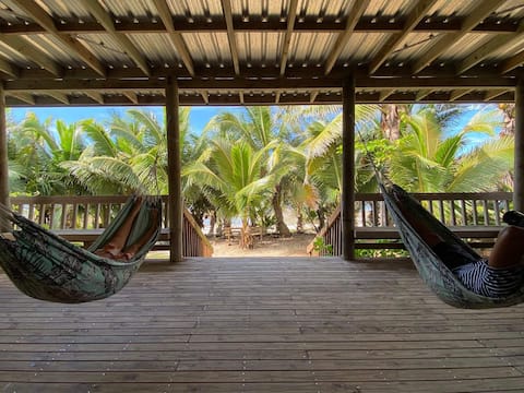 Spacious beachfront family home