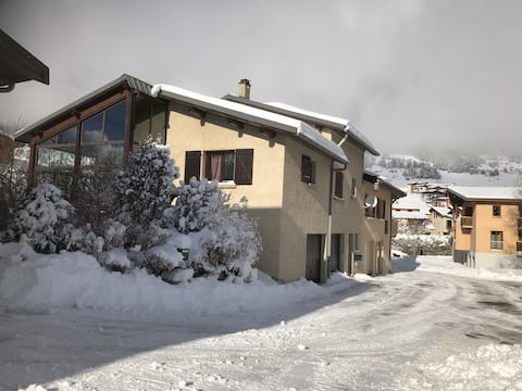 Aussois, authentic village, sunny house