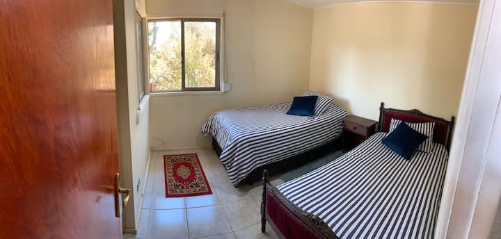 Bedroom with 1 bed and the other 1.5 bed
