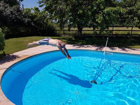 Adorable two bedroom gite with heated pool
