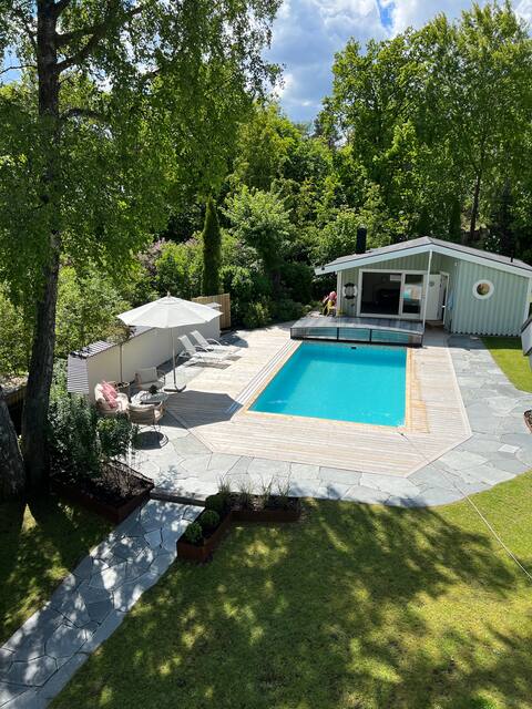 Villa in Saltsjöbaden with new pool for rent