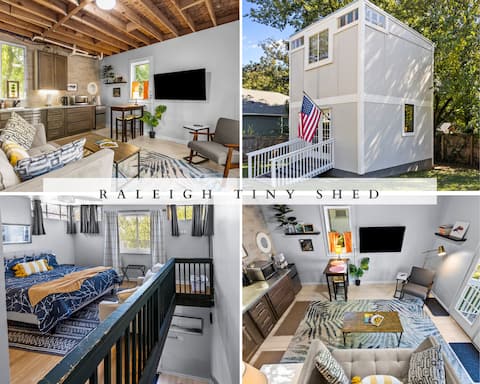Popular Airbnb listing: Garage Studio, Sauna, Downtown Walkable, EV, Pets in Battery Heights