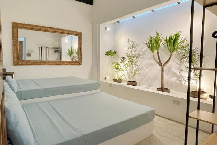 Bedroom 1 can fit 4 people comfortably.