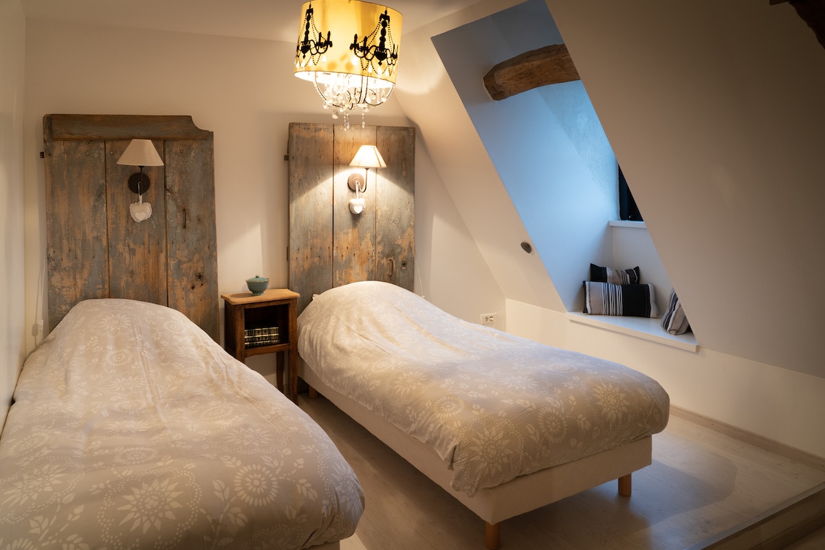 带2张单人床的卧室