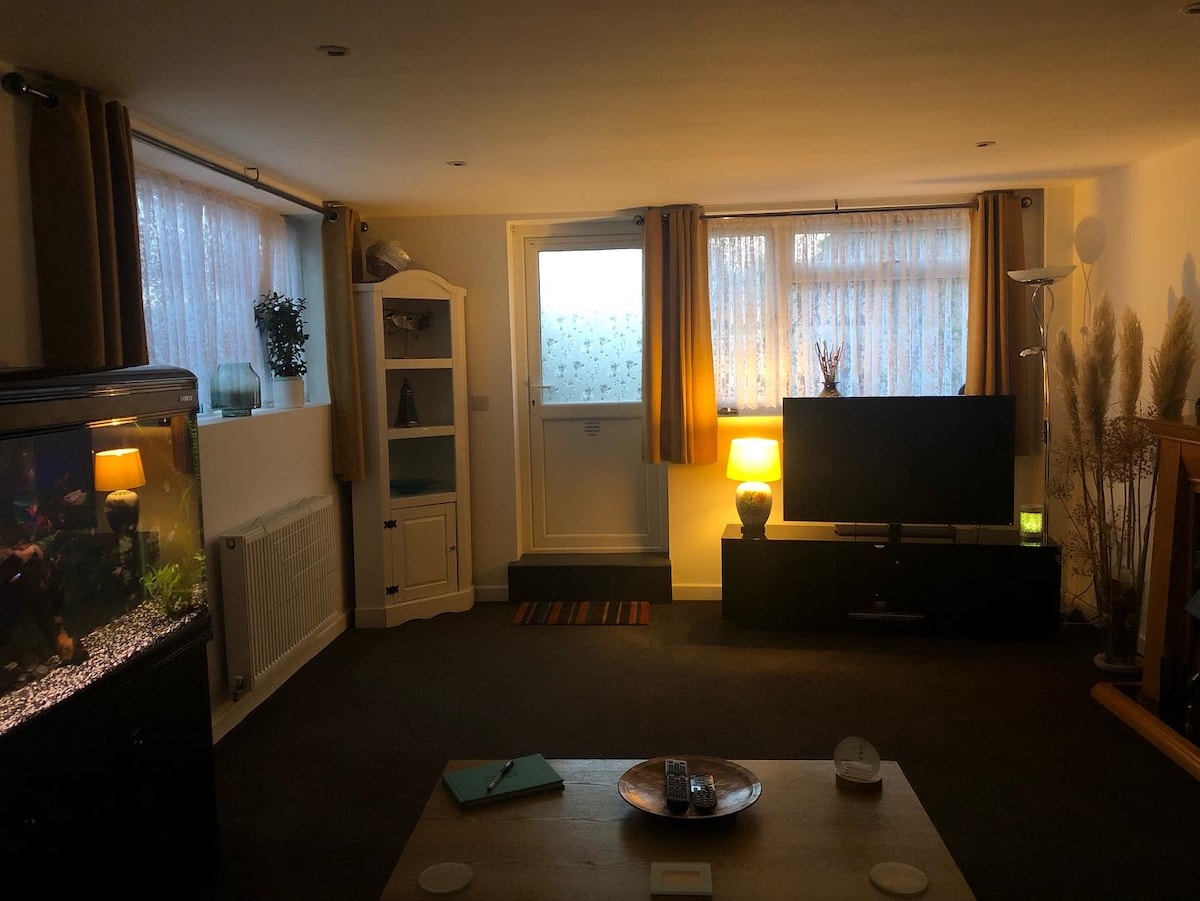 Вечер во удобниот и простран салон. Паметен телевизор од 55 инчи со Netflix, Amazon Prime, Sky