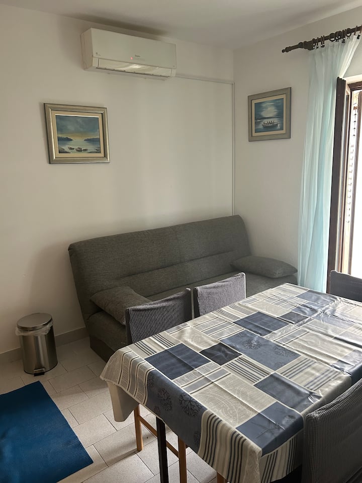 dining room with sofa