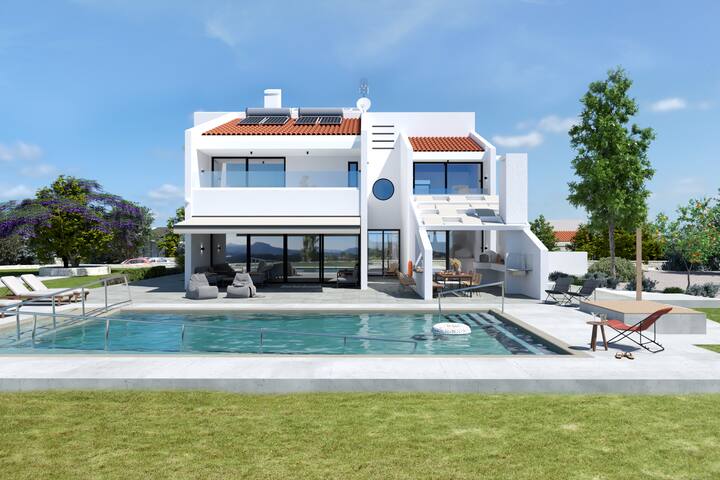 Maison A Rhodes with 66m2 heated pool-4800m2 plot