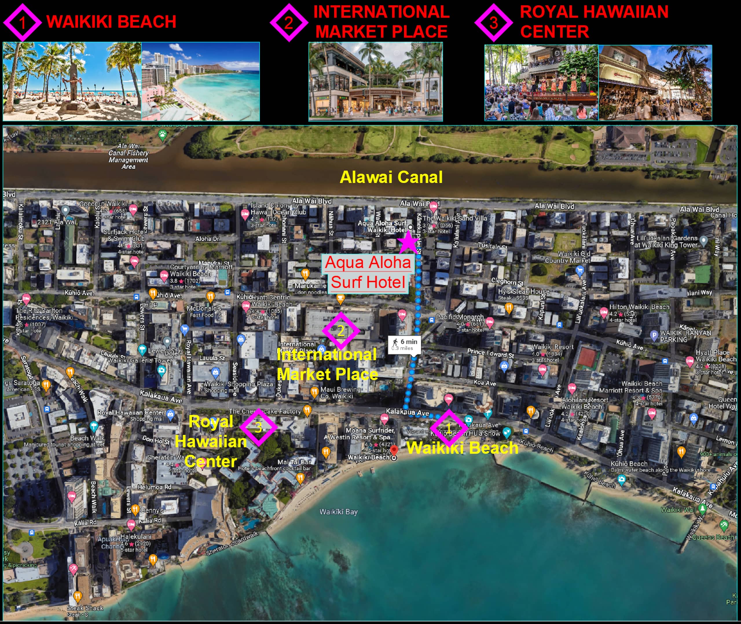 Free Parking Center of Waikiki King bed near Beach - Image 25