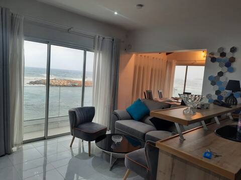 The charming turquoise waterfront residence