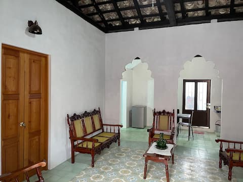 Traditional house of Tlacotalpan with hammocks