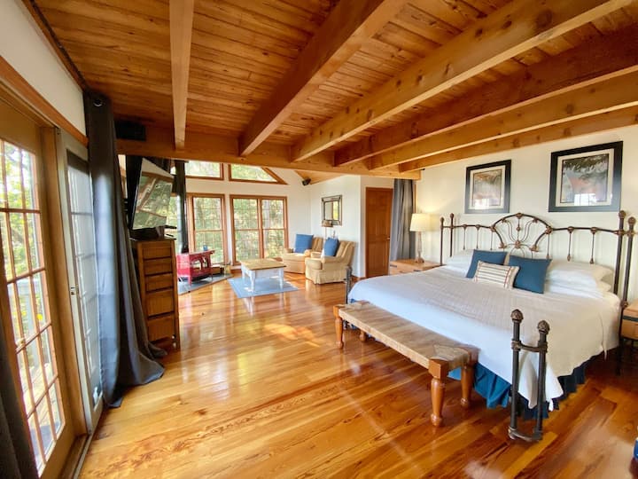 Master Bedoroom with Fireplace and Hottub