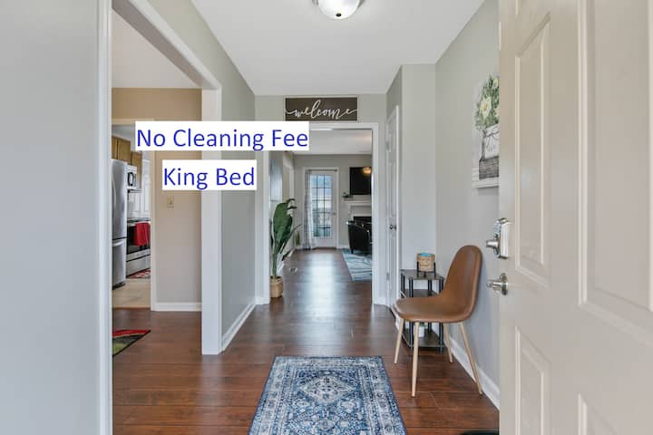 Cozy Home w/King suite-NoCleaningFee
