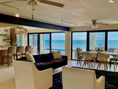 Beautiful ocean front house with heated pool!