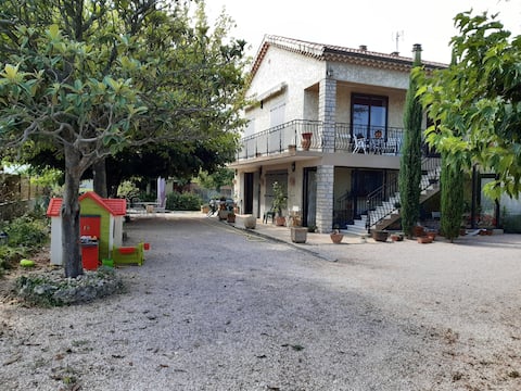 Garden villa with pool and pool house