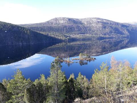 Cheerful cabin with amazing view of Flåvatn
