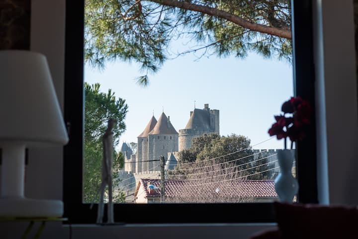 La Villa Carcassonne, Cité 8 min à pieds, Clim, Piscine, Full Wifi